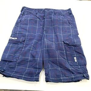 Echo Unlimited blue cargo shorts 32 excellent condition Y2K vintage